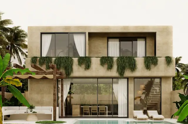 Modern Tropical 2BR Pool Villa w/ Private Pool, Open-Plan Living & Timber Pergola Lounge