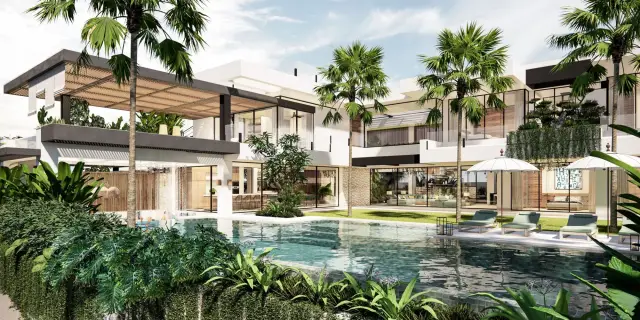A Spanish-Designed Tropical Estate Among the Rice Fields