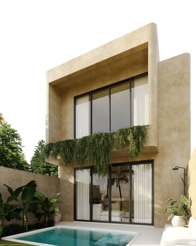 Modern Tropical 1BR Pool Villa w/ Private Pool, Double-Height Living & Outdoor Shower